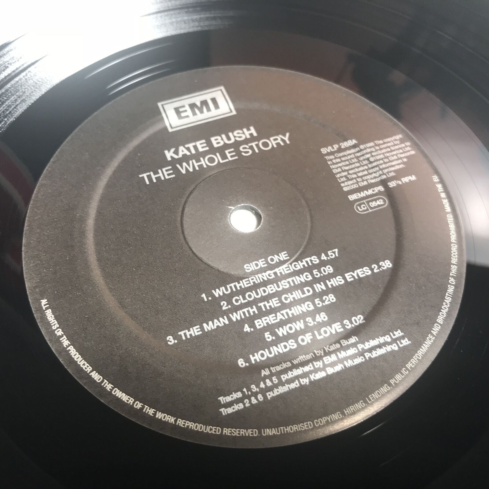 Kate Bush - The Whole Story LP MINT Rare 2000 180G LtdEd SVLP 268 ...