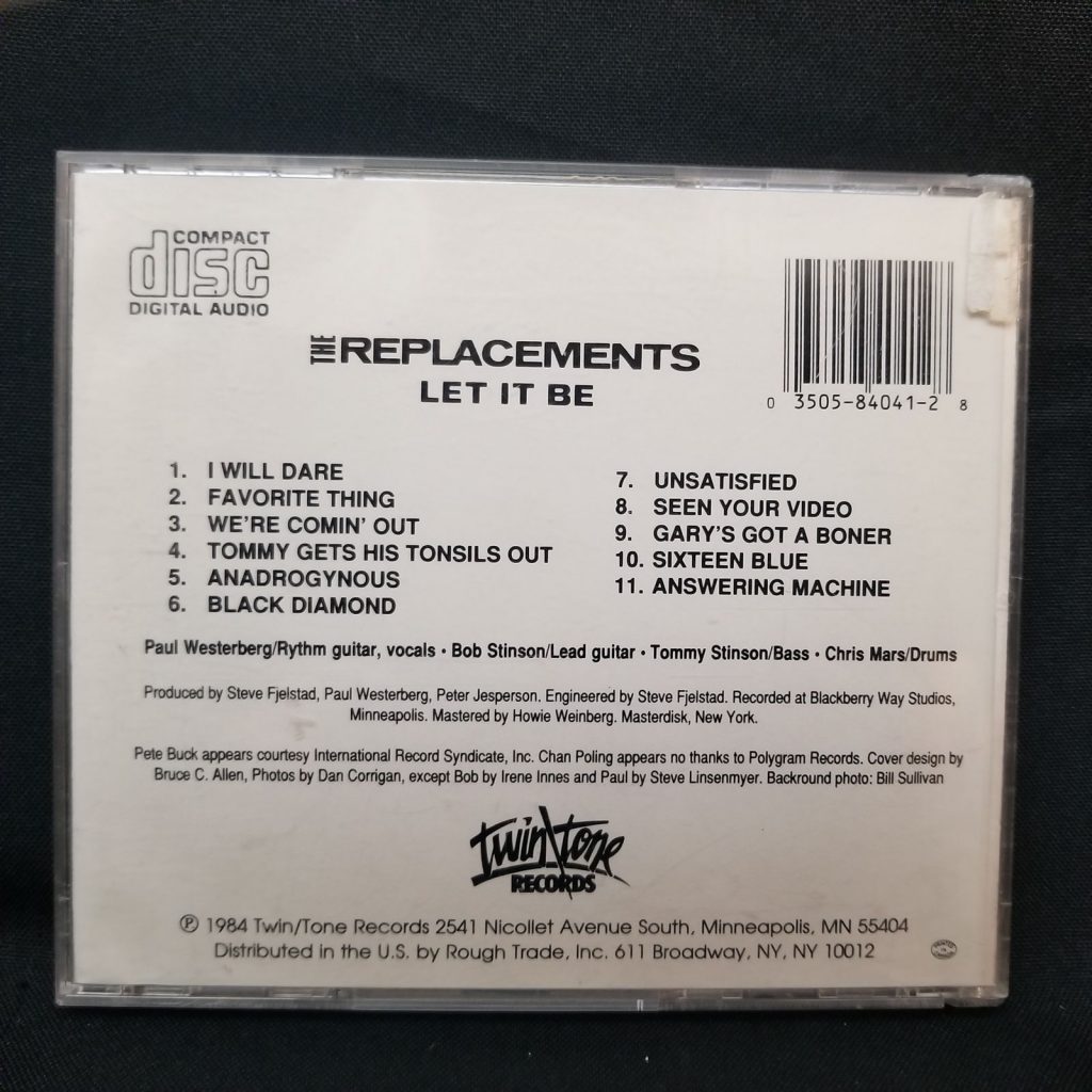 The Replacements Let It Be CD EX Twin Tone 1984 Eclectic Sounds