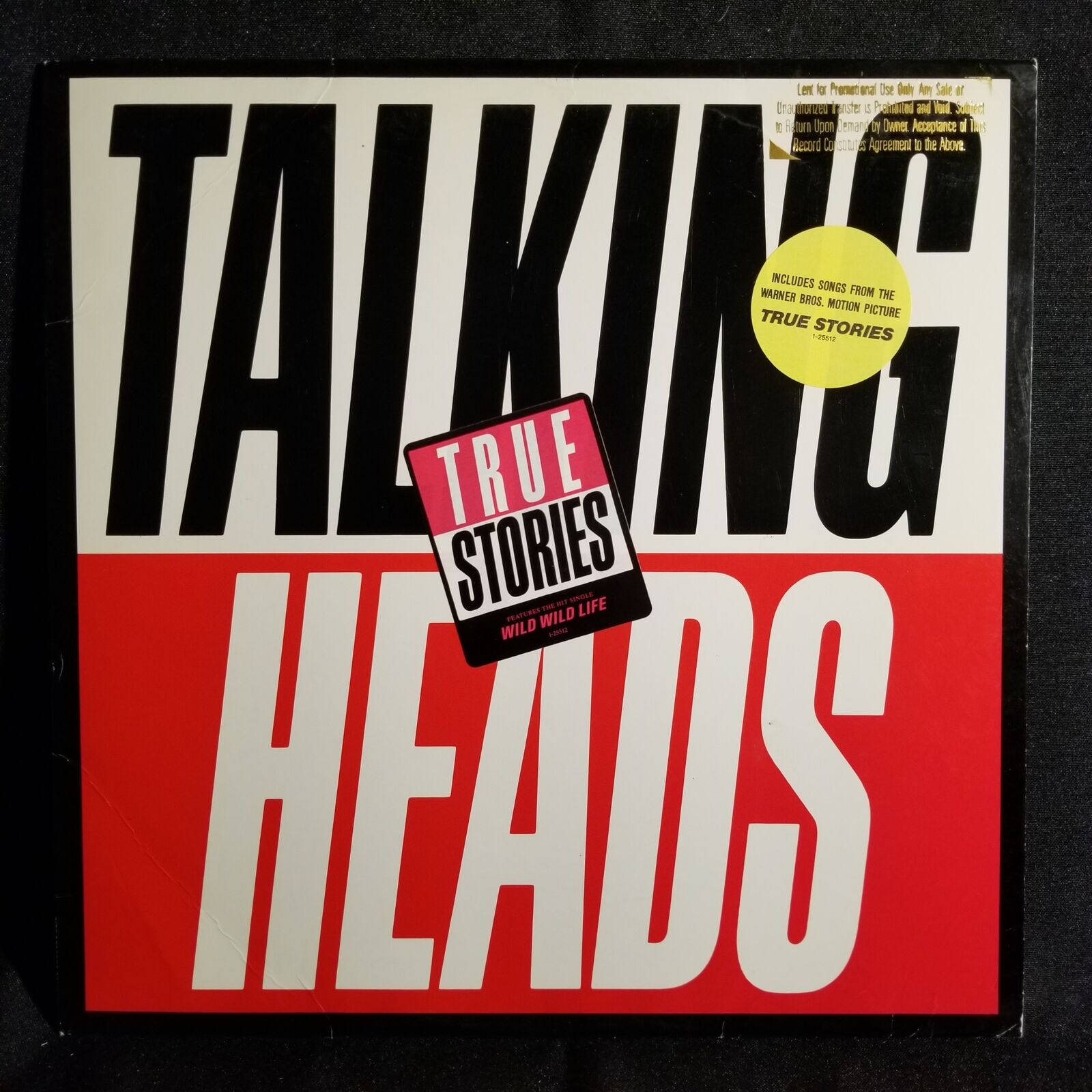 Talking Heads True Stories Lp Nm M Gold Stamp Promo Sire 1986 Hype Stickers Wild Wild Life