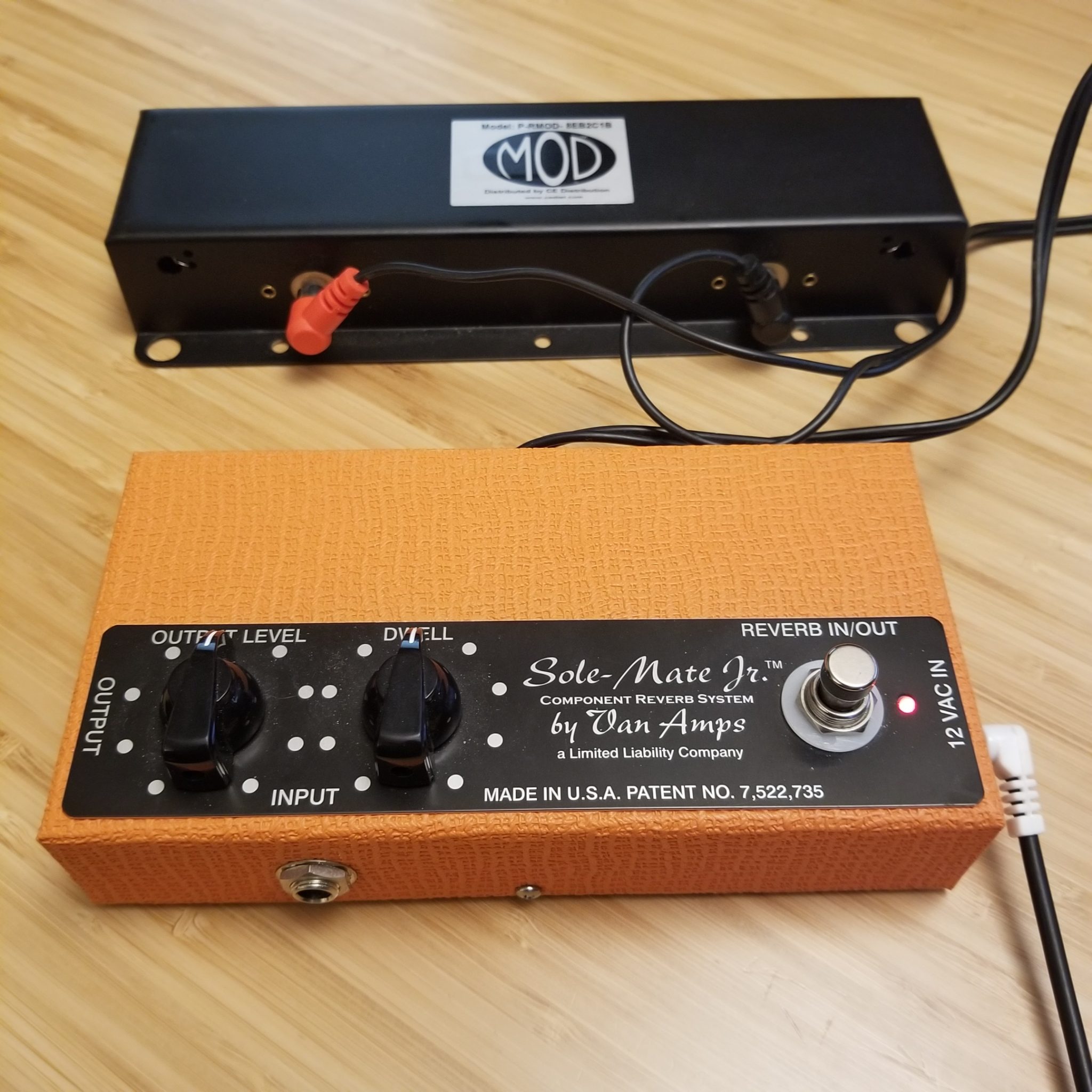 Van Amps SoleMate Jr. Analog Reverb Tank Effects Pedal in Orange
