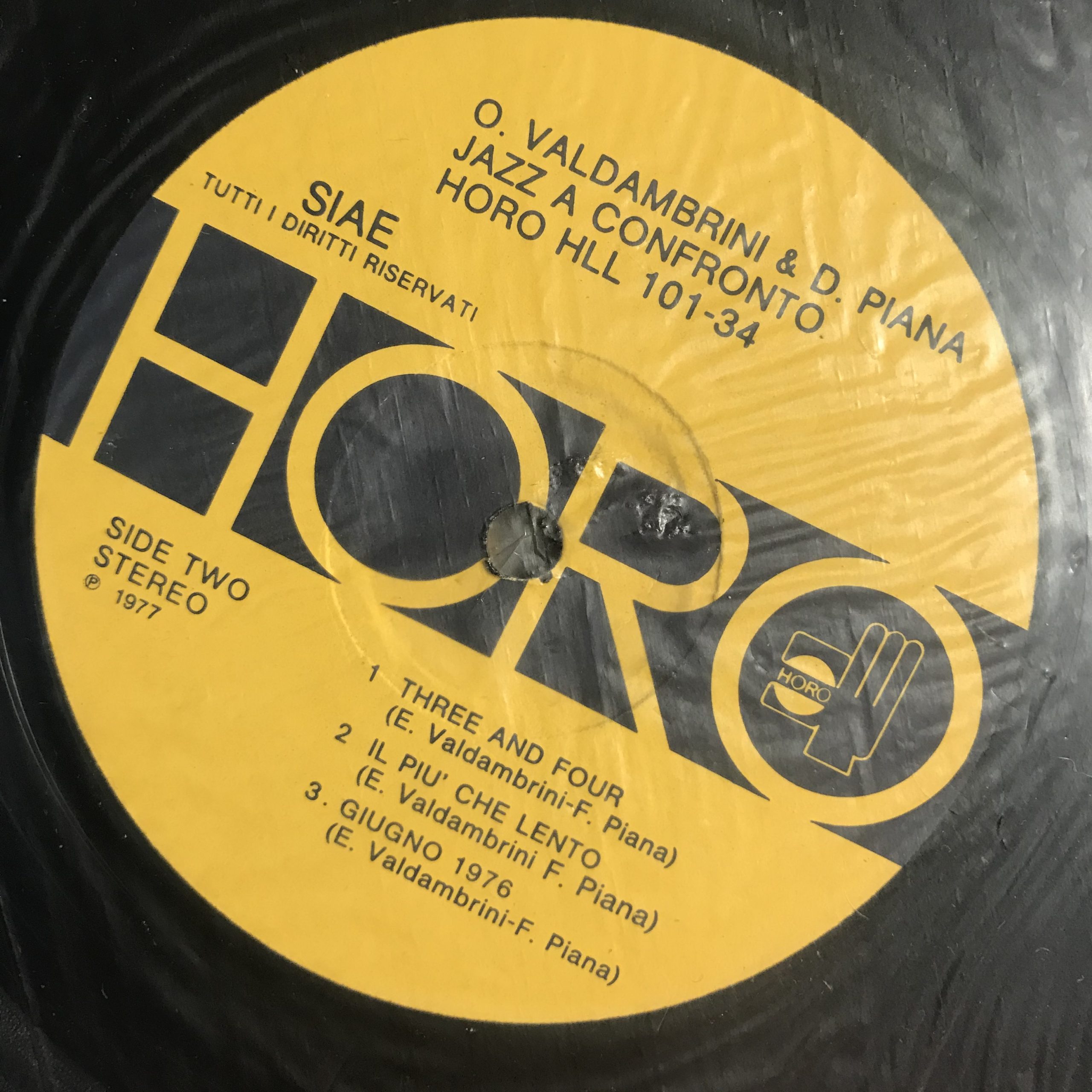 O. Valdambrini & D. Piana - Jazz A Confronto 34 LP NM Rare Horo Italian ...