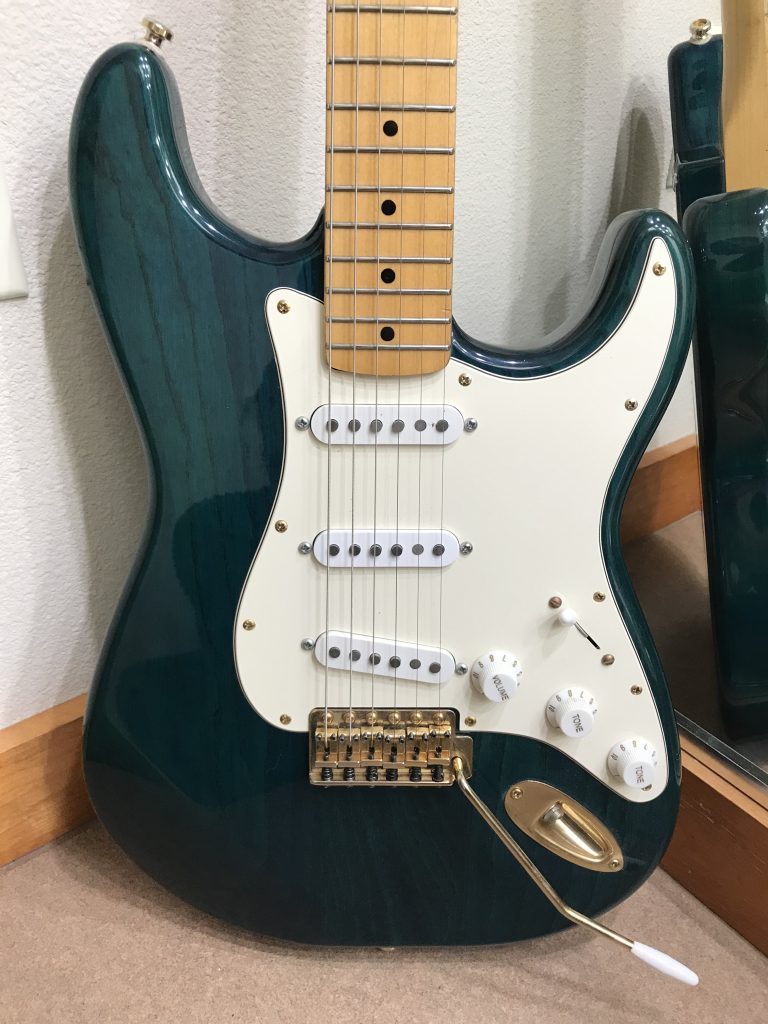 Rare Fender Squire II 1989 Stratocaster Strat Aqua Blue Gold Hardware