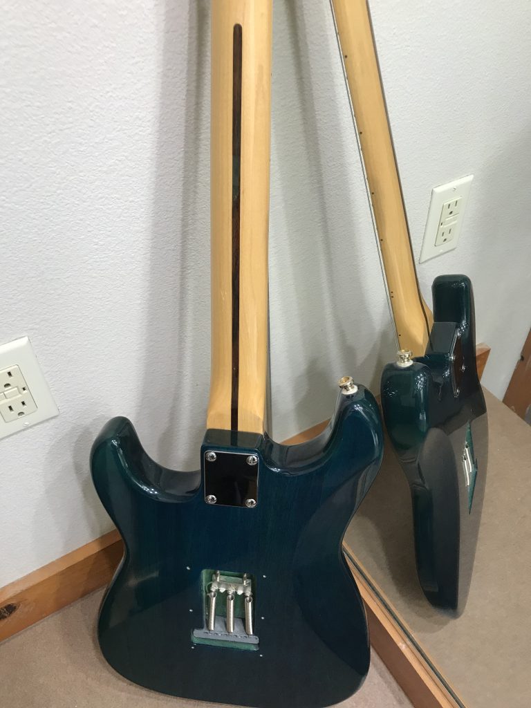 Rare Fender Squire II 1989 Stratocaster Strat Aqua Blue Gold Hardware