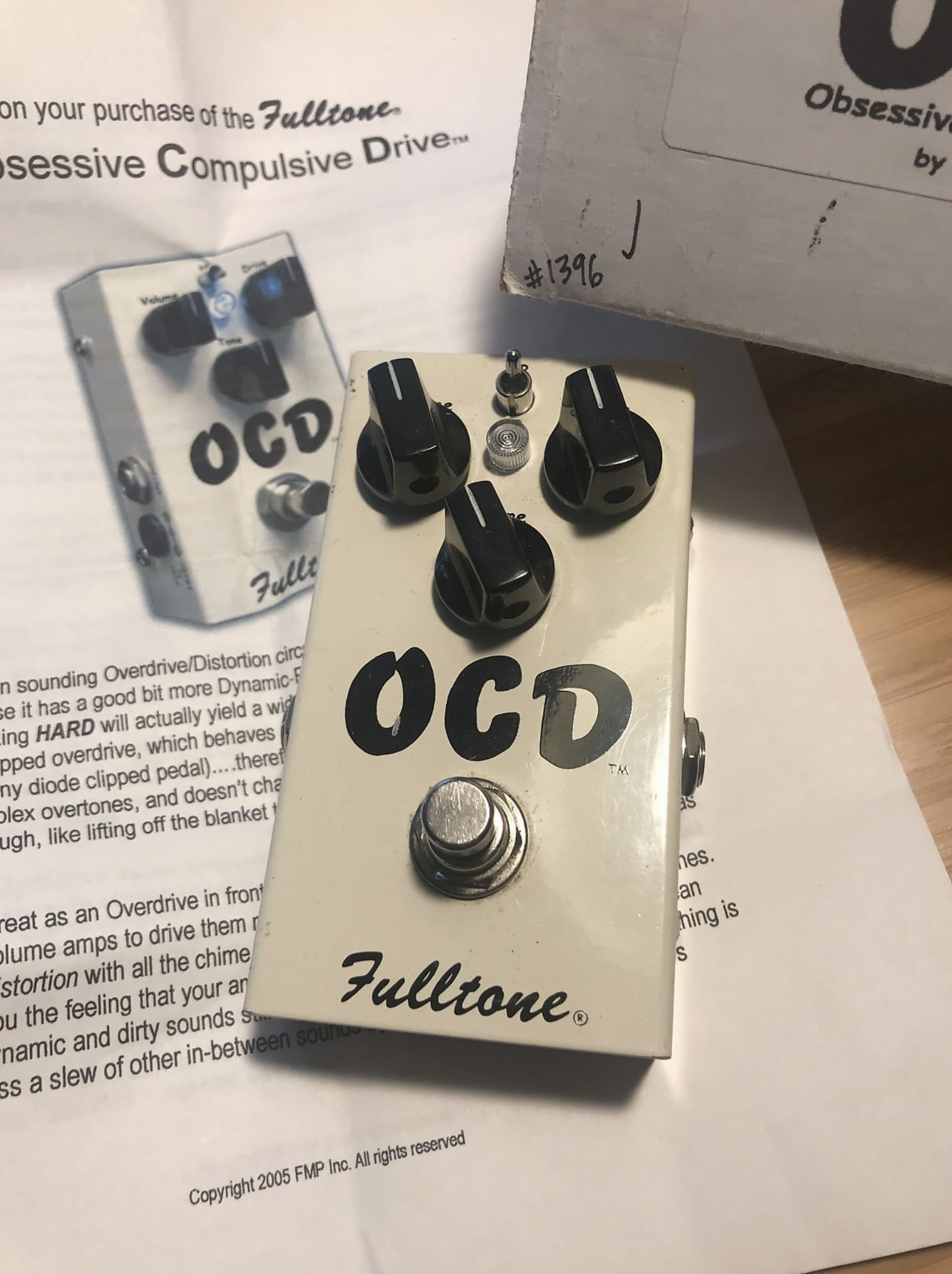 Fulltone OCD v1.1  low serial / box / manual Classic Overdrive