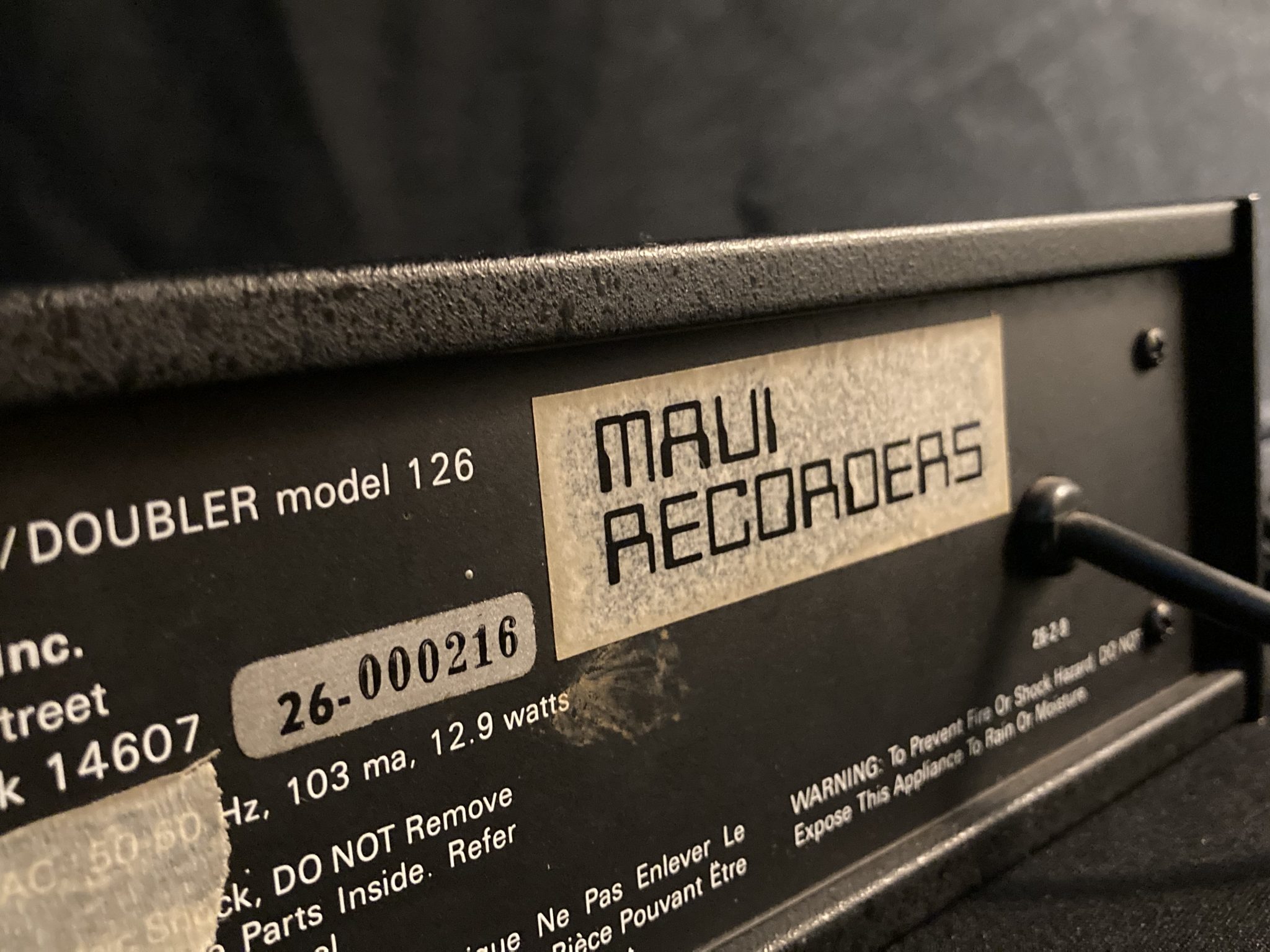 Vintage MXR Model 126 Flanger / Doubler From Maui Recorders Becker ...