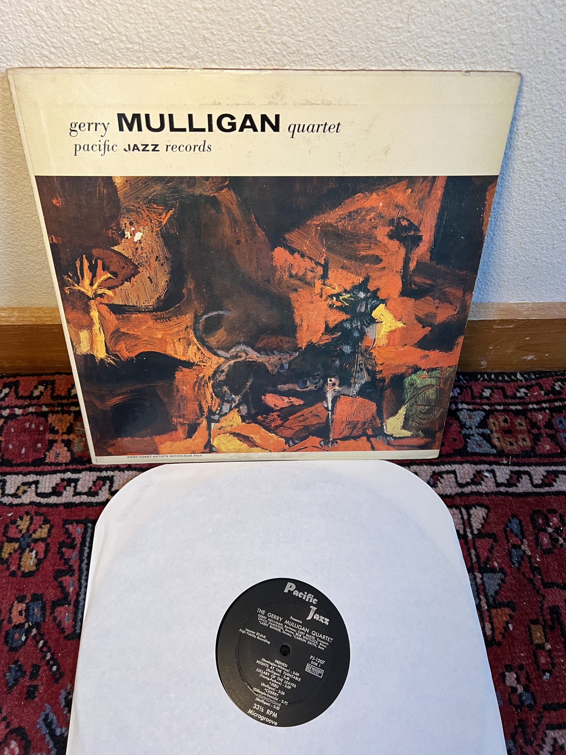 Gerry Mulligan Quartet featuring Chet Baker - LP NM 1957 Pacific Cool Jazz  PJ-1207 RCA Hollywood Pressing