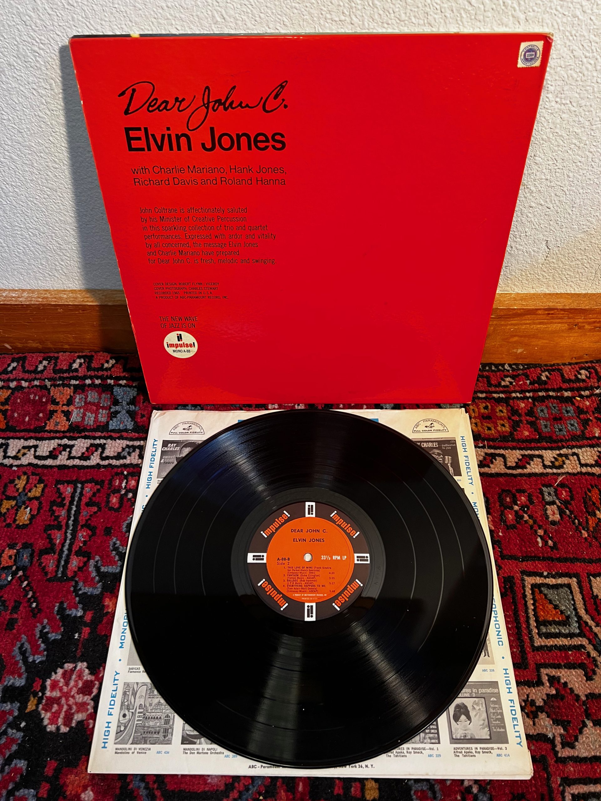 Elvin Jones – Dear John C. 1965 LP Impulse! MONO RVG GF Davis Jones Mariano