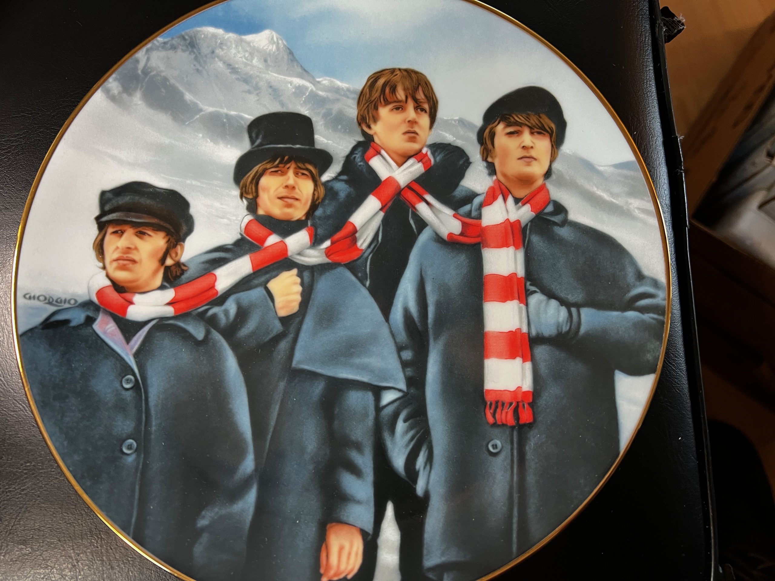 The Beatles HELP Ltd Ed# Plate COA Box Delphi Bradford - MINT in BOX - 22k Gold