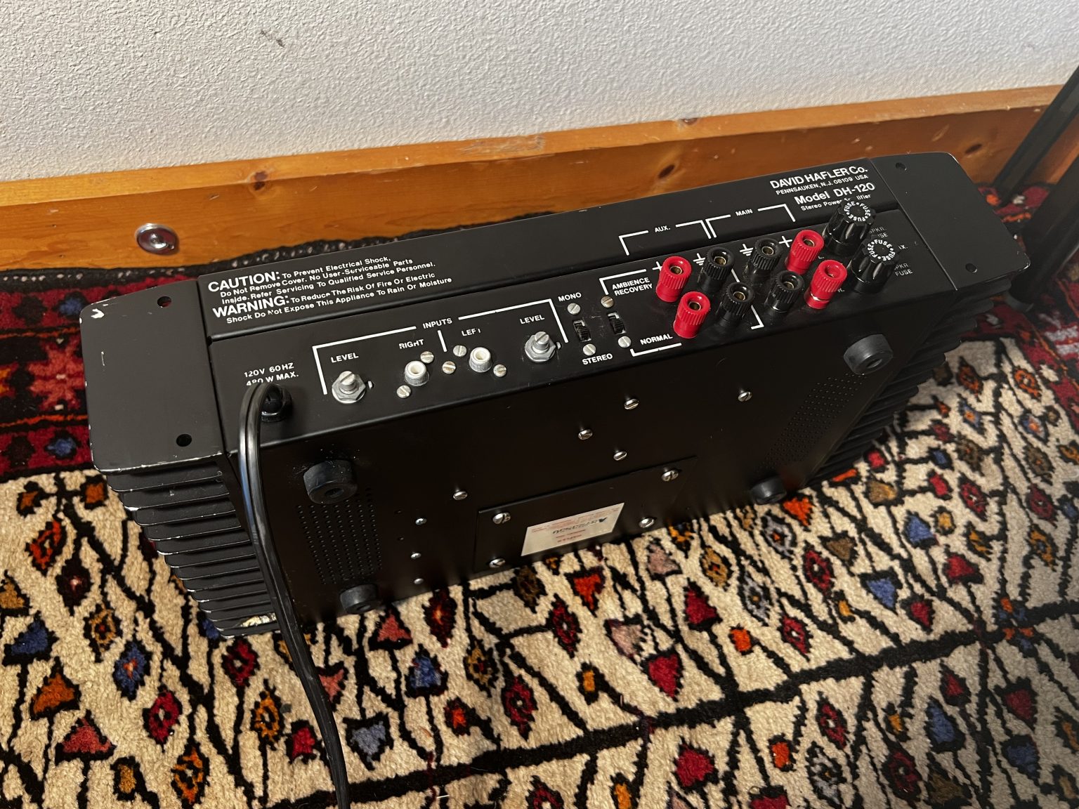 David Hafler DH-120 Power Amp 120W Amplifier - Eclectic Sounds