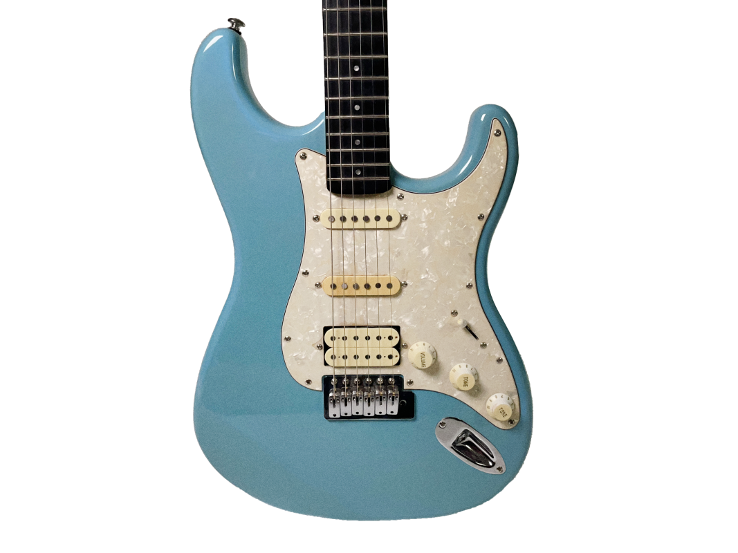 Optek Firelight 400 Beginner Stratocaster Electric Guitar with Light