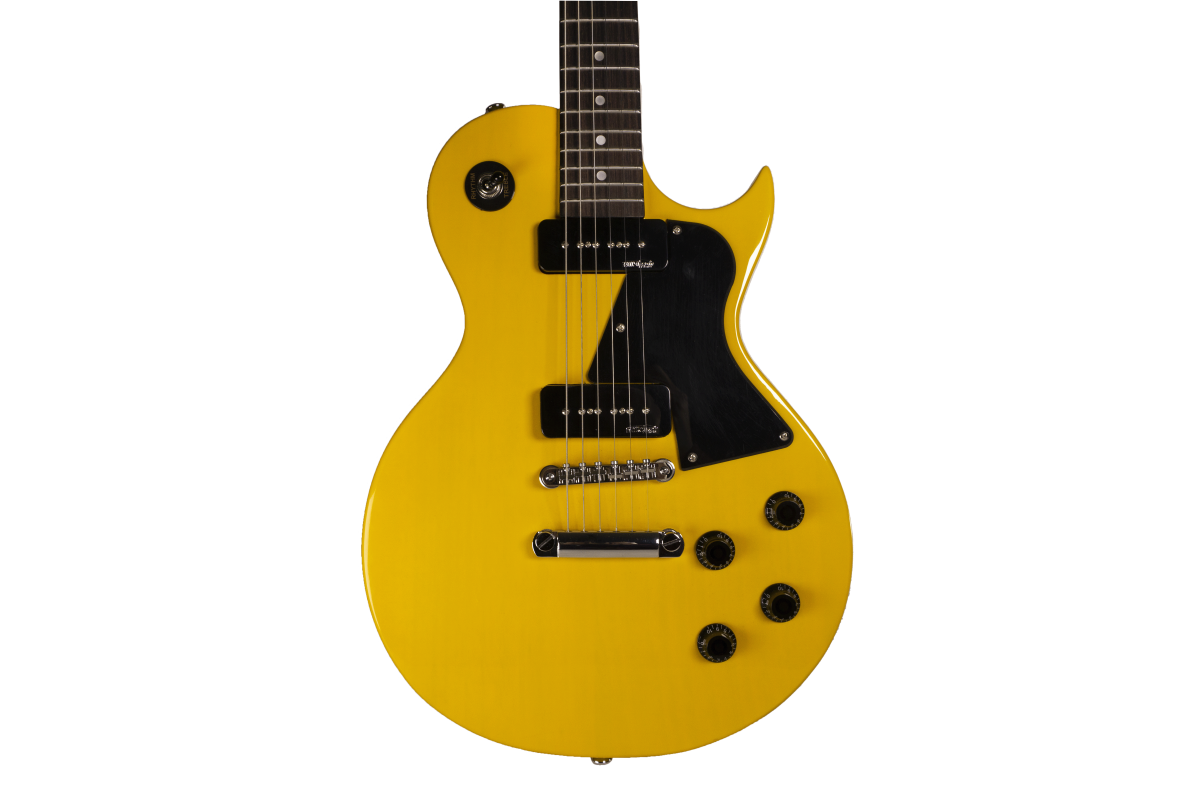 Vintage V132 ReIssued LP Jr. Electric Guitar TV Yellow w/ Luthier