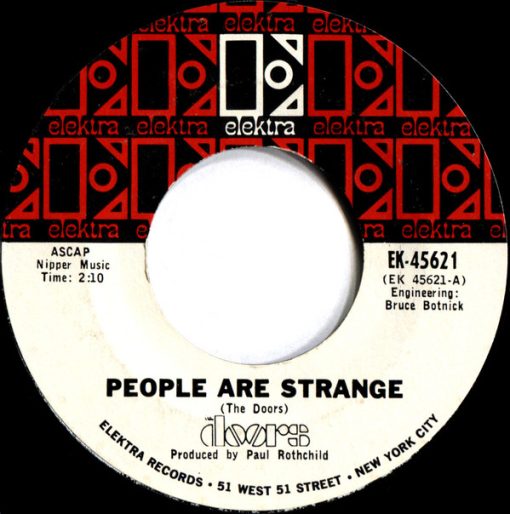 The Doors - People Are Strange 7" NM or M- 1967 [Genre] V: NM C: EX Ultrasonic Cleaned on Kirmuss Machine for superior audio and sonics!
!!! This listing uses a stock photo. You will receive the exact pressing that the stock photo shows.
We grade conservatively, and have been selling records/cd’s for over 25 years. Please inquire 
if you would like to see pictures of the actual item or have any questions. !!!