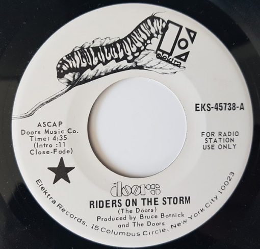 The Doors - Riders On The Storm 7" VG+  [Genre] V: VG+/VG Label has 1 sticker. WLP /   /  Ultrasonic Cleaned on Kirmuss for superior sonics.