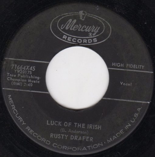 Rusty Draper - Luck Of The Irish / It's 7" NM or M- 1960 [Genre] V: NM/M = All records are Ultrasonic Cleaned on a KLAudio machine for improved audio fidelity and sonics! Go to eclsounds.com to view pics and flash sales.