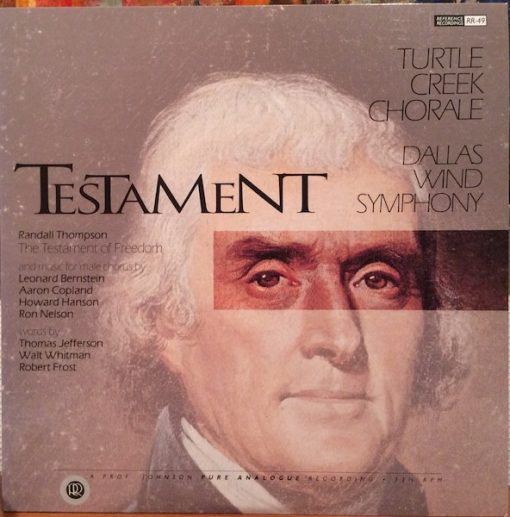 Turtle Creek Chorale, Tim Seelig, Dall - Testament - American Mus LP M 1992 [Genre] Sealed time capsule condition / Insurance will be required / Ask for pics! V: MINT / SEALED  C: MINT. All records are Ultrasonic Cleaned on a KLAudio machine for improved audio fidelity and sonics!