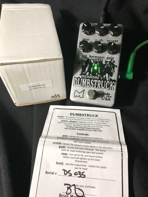 Menatone Dumbstruck Overdrive Distortion Effects Guitar Pedal Dumble Style Clone